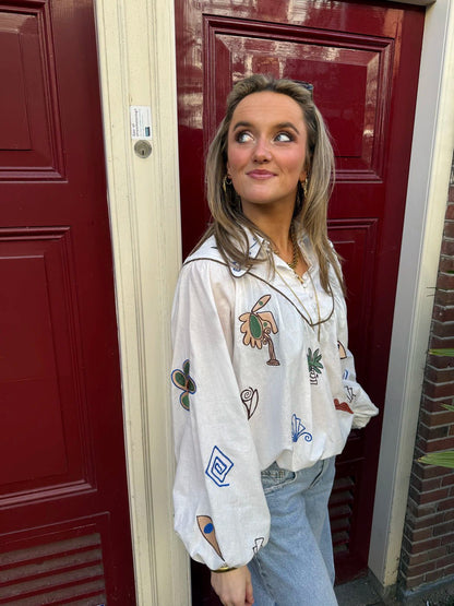 Rosalie blouse geborduurd - Project 35