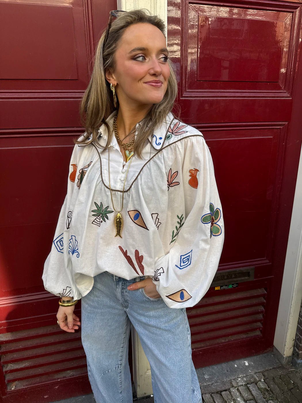 Rosalie blouse geborduurd - Project 35