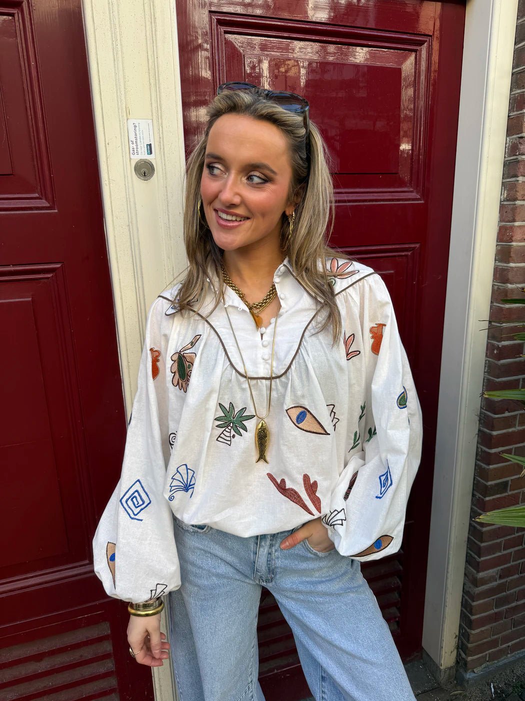 Rosalie blouse geborduurd - Project 35