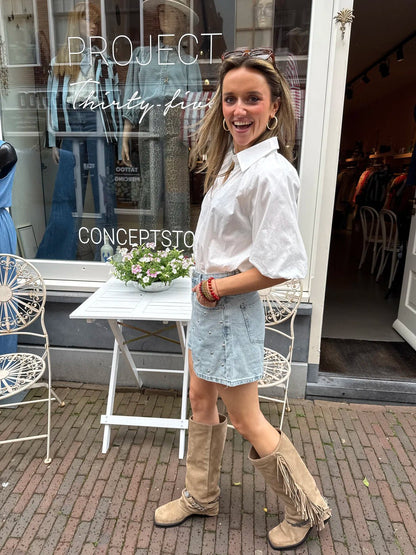 Rosie denim stud shorts blue - Project 35