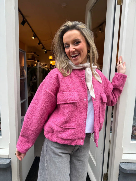 Rosie teddy bomber roze - Project 35