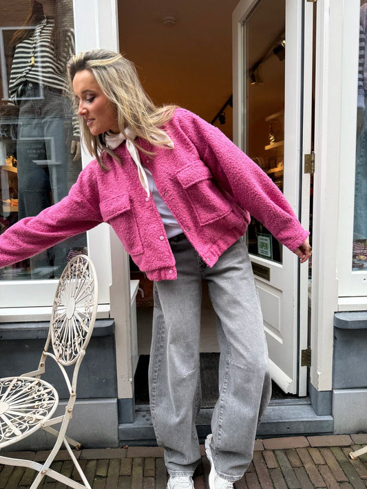 Rosie teddy bomber roze - Project 35