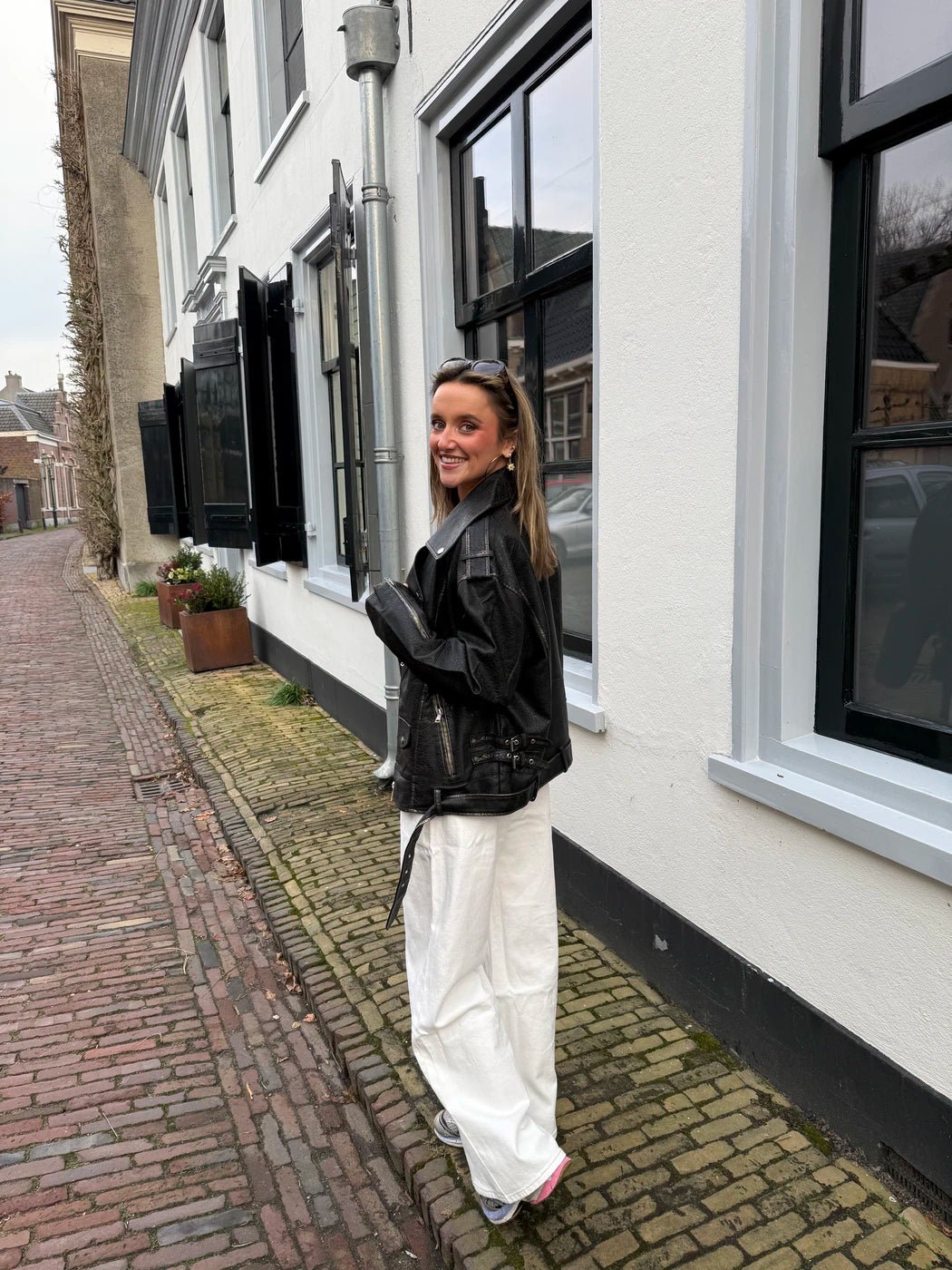Saar leather jacket black - Project 35