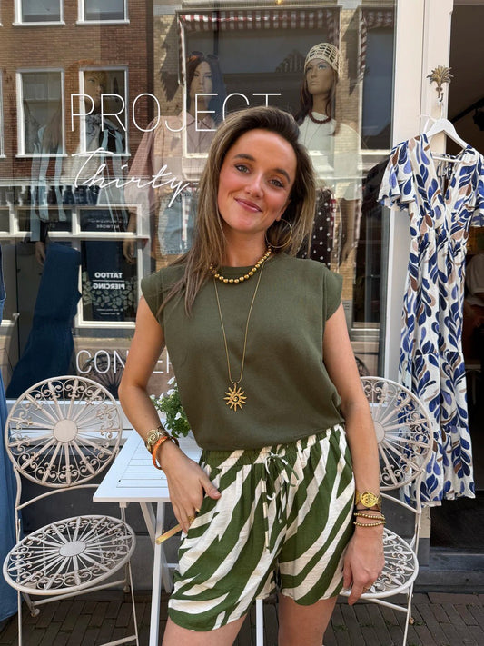 Sanne mouwloze top groen - Project 35