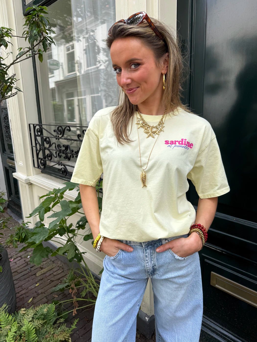 'Sardine' tee butter yellow - Project 35