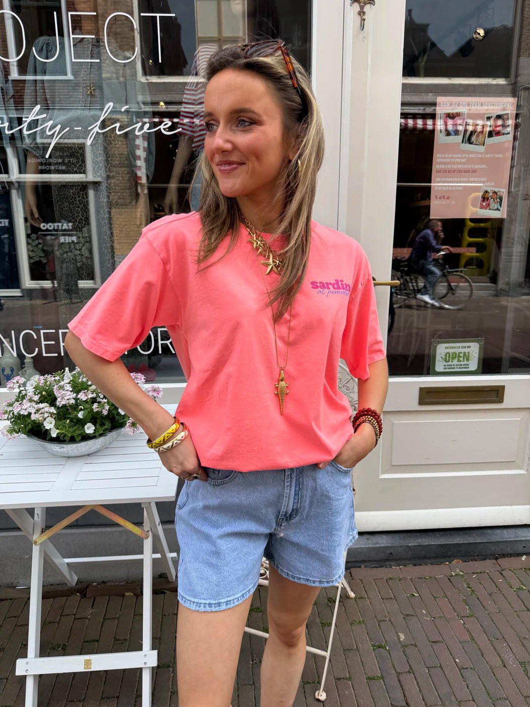 'Sardine' tee coral - Project 35