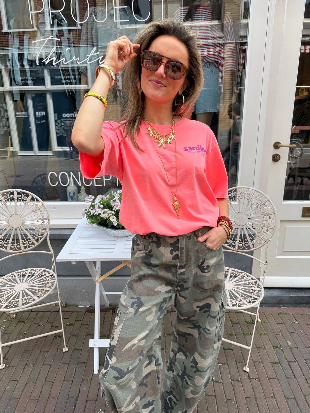 'Sardine' tee coral - Project 35