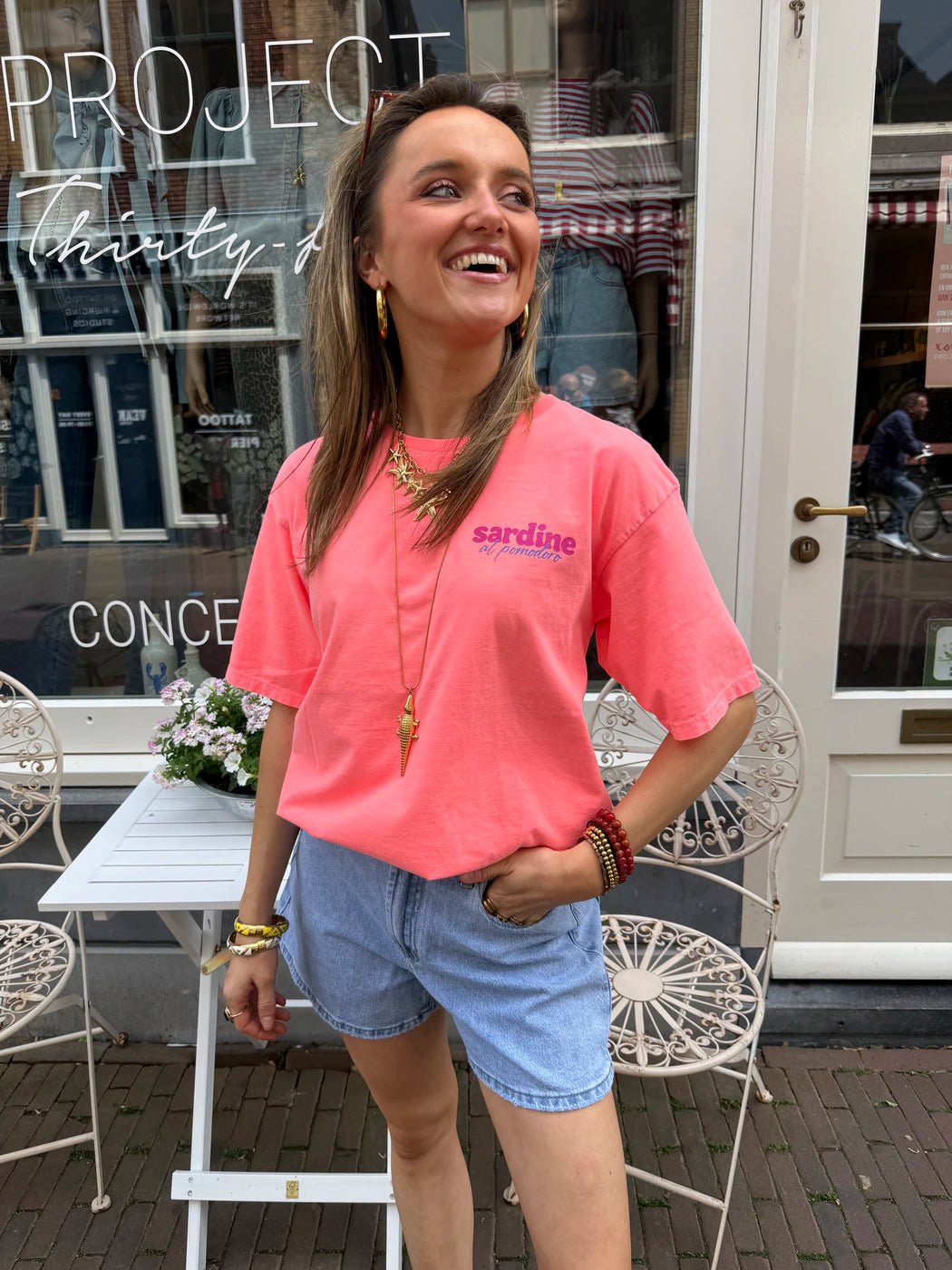 'Sardine' tee coral - Project 35