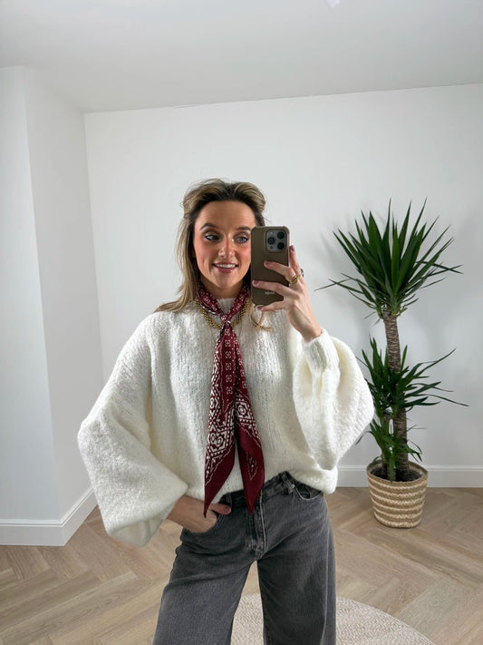 Satijnen bandana print rood - Project 35