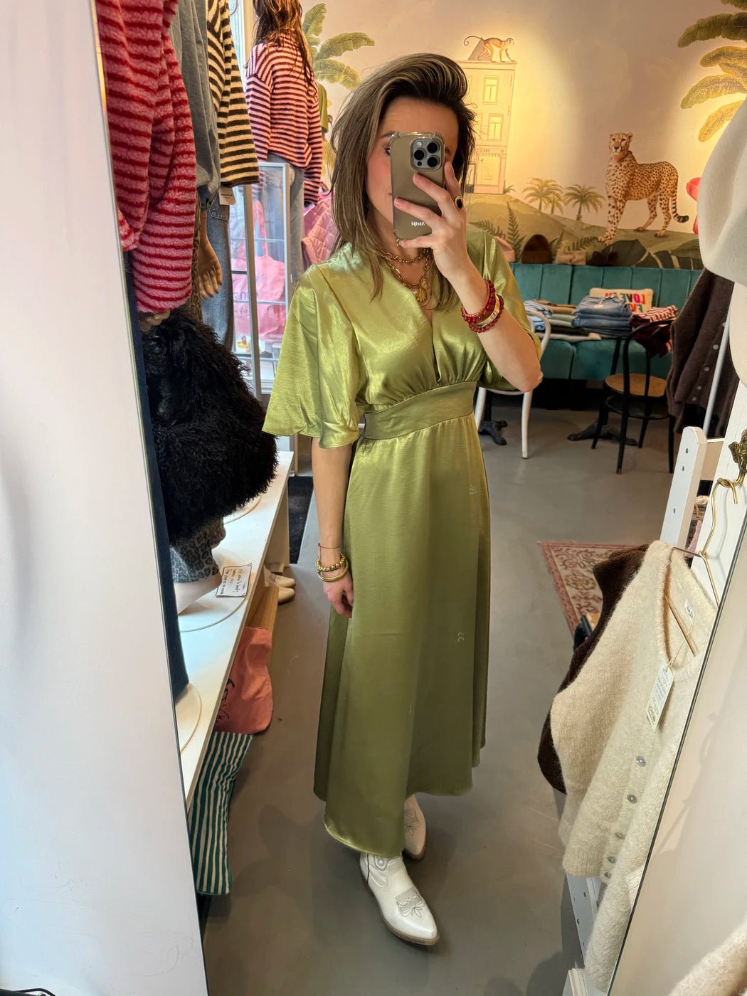 Serena dress lime green - Project 35