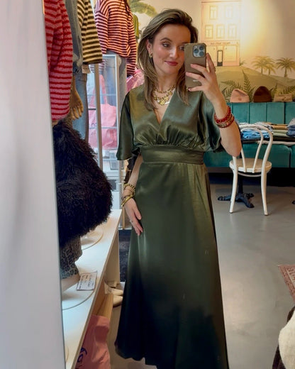 Serena dress olive green - Project 35