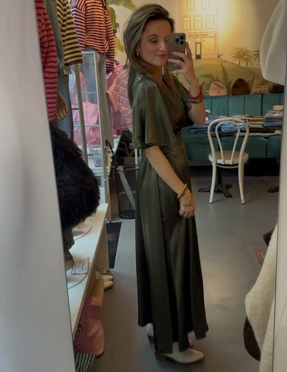 Serena dress olive green - Project 35