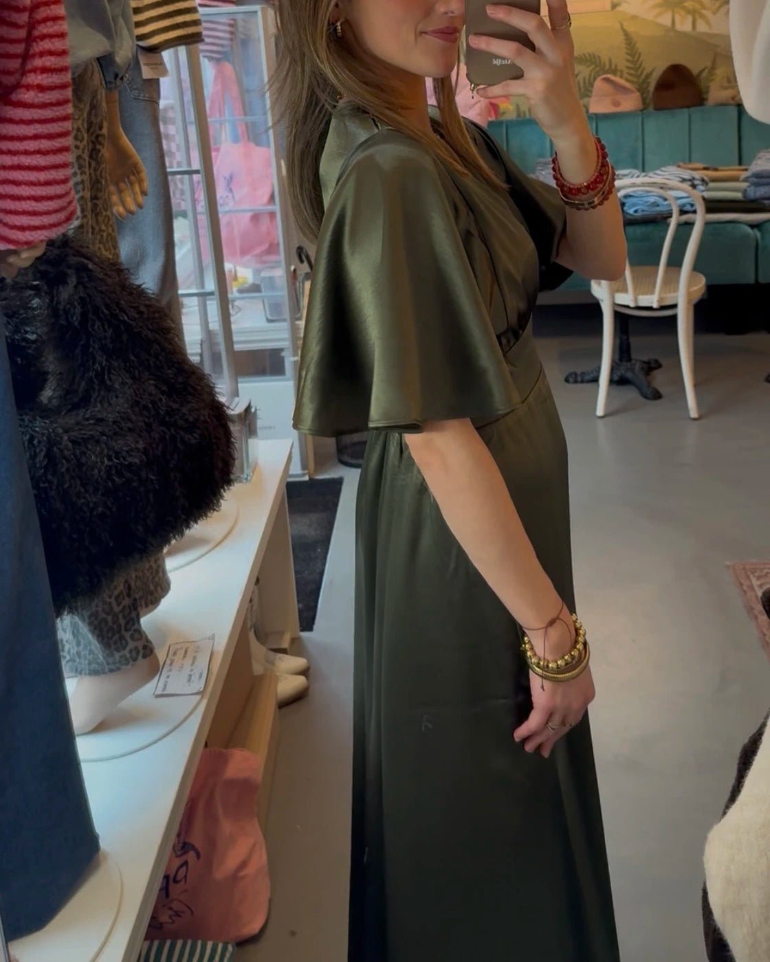 Serena dress olive green - Project 35