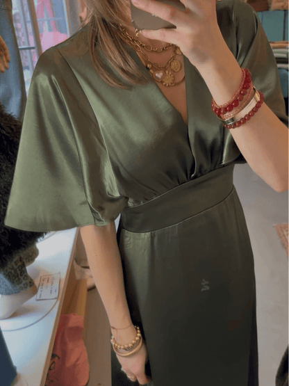 Serena dress olive green - Project 35