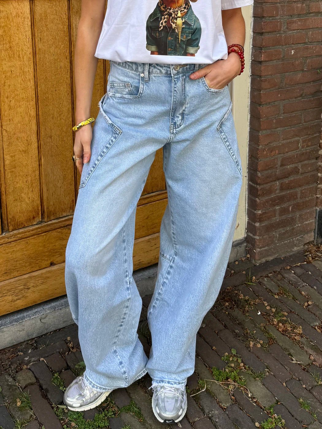 Sky cargo jeans light blue - Project 35