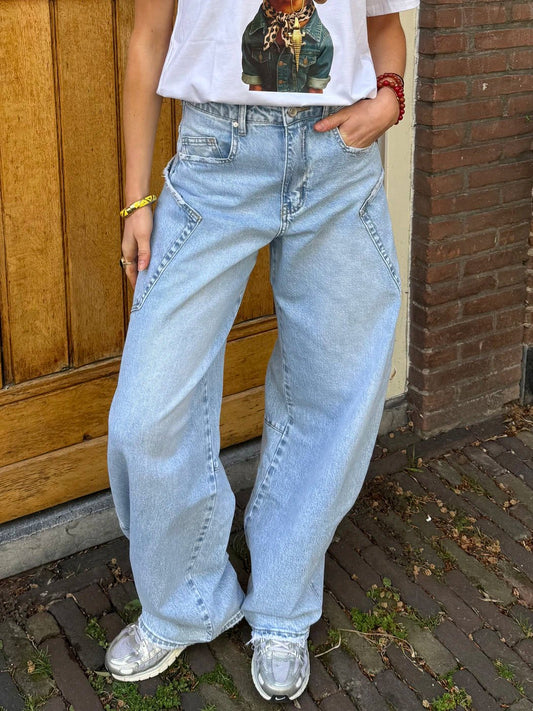 Sky cargo jeans light blue - Project 35