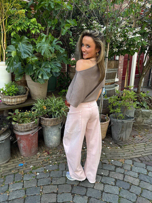 Sky cargo jeans light pink - Project 35