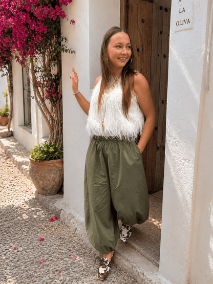 Sofie parachute broek groen - Project 35