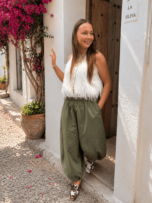 Sofie parachute broek groen - Project 35