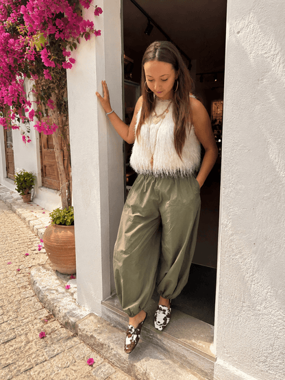 Sofie parachute broek groen - Project 35