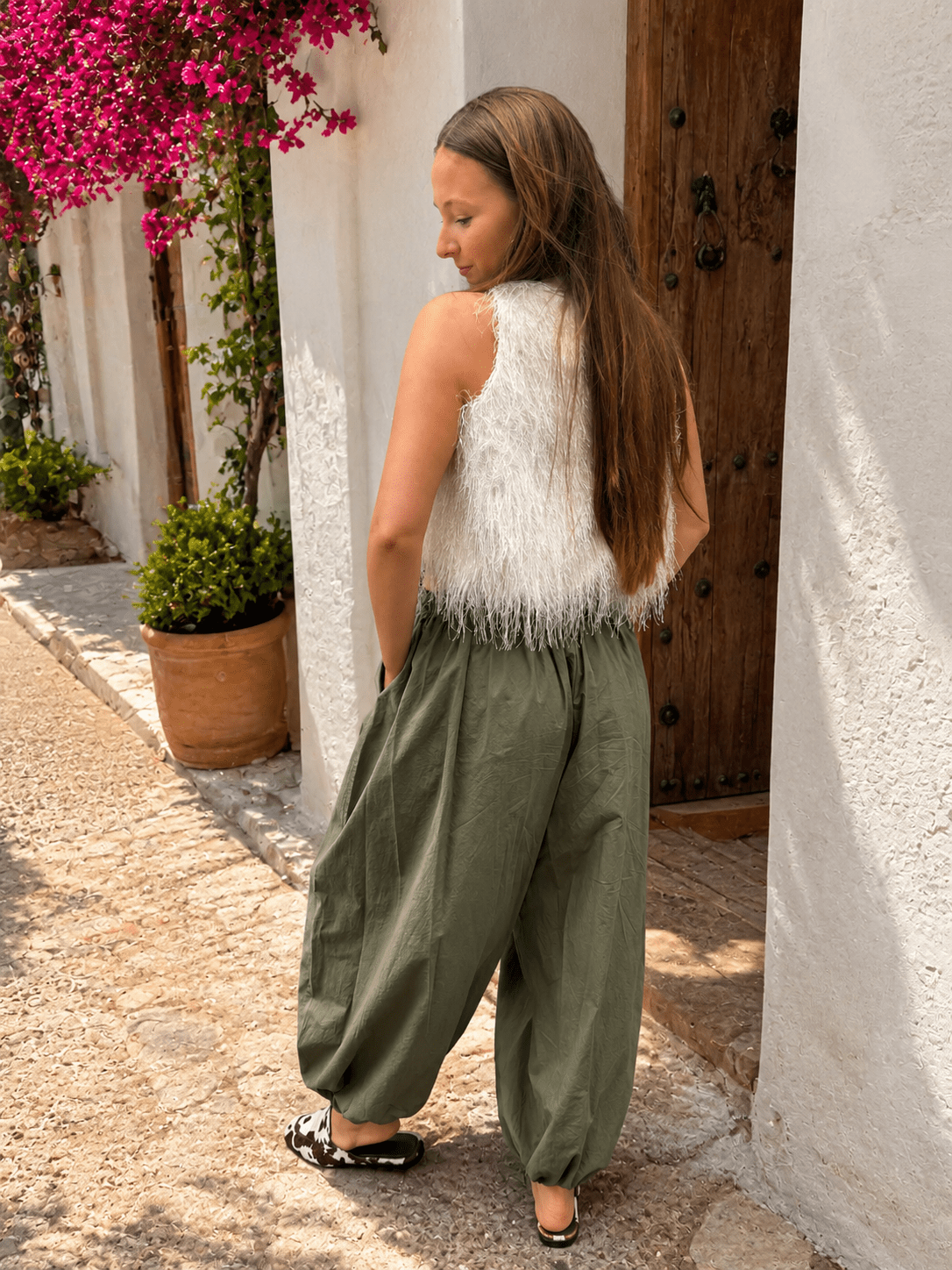 Sofie parachute broek groen - Project 35