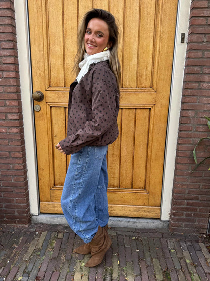 Suus polkadot bomber donkerbruin - Project 35