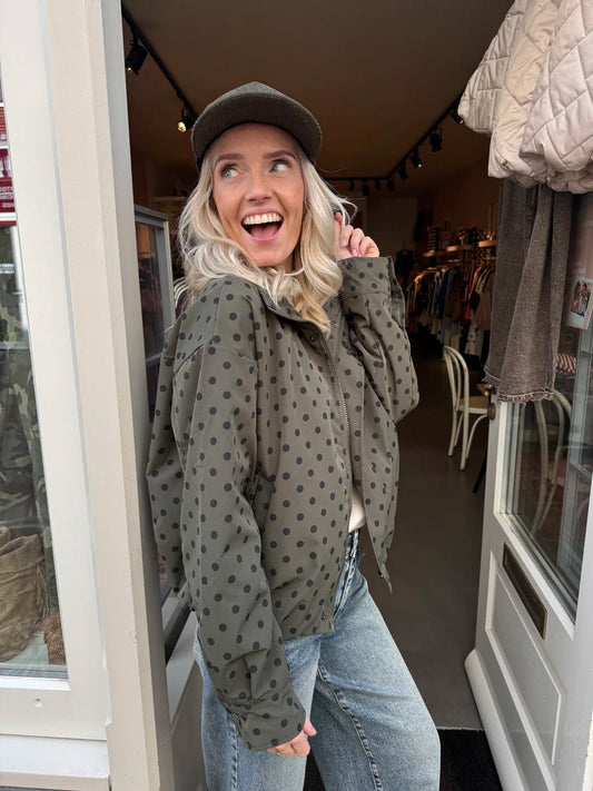 Suus polkadot bomber groen - Project 35