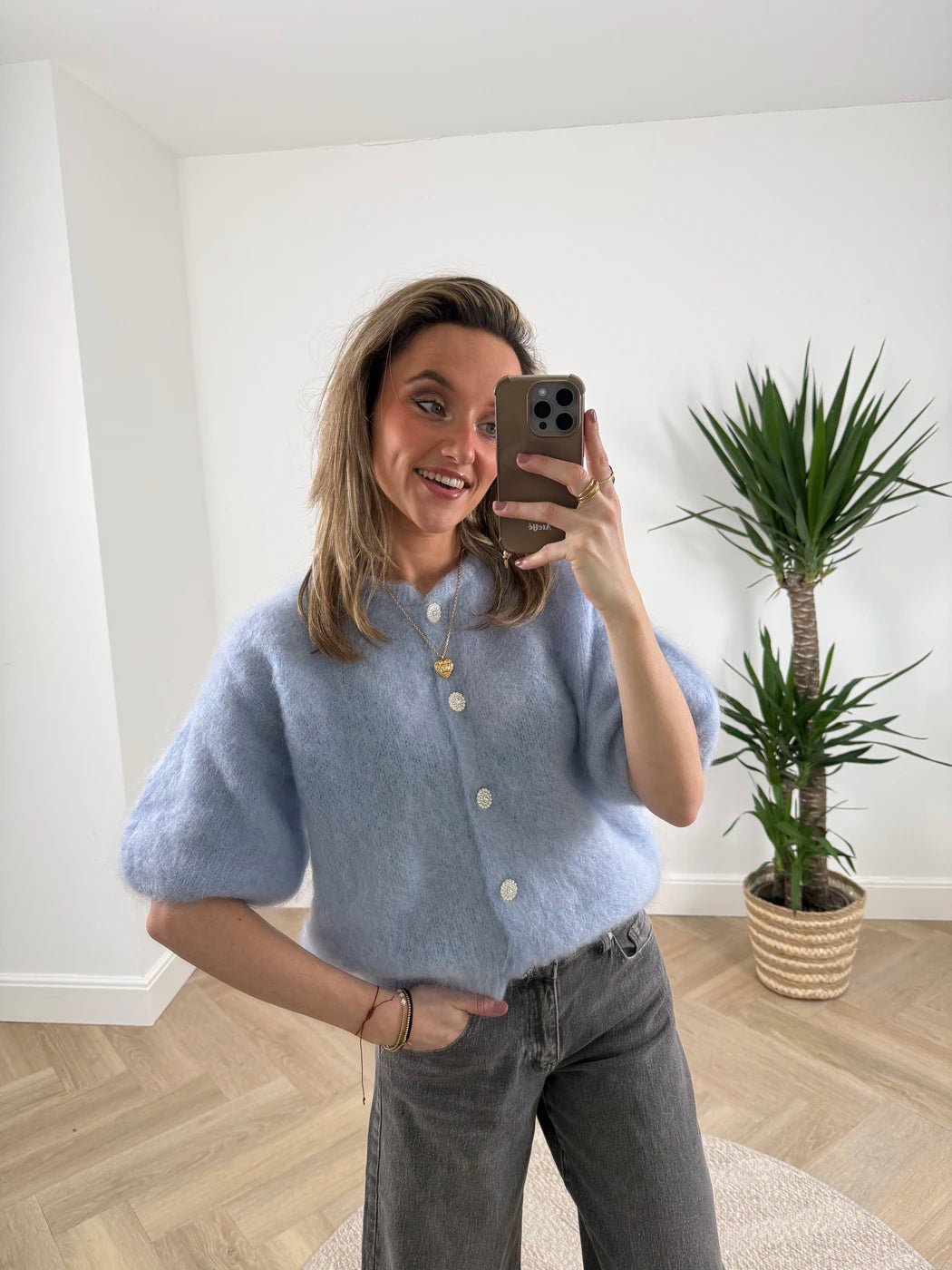 Suus vestje mohair lichtblauw - Project 35