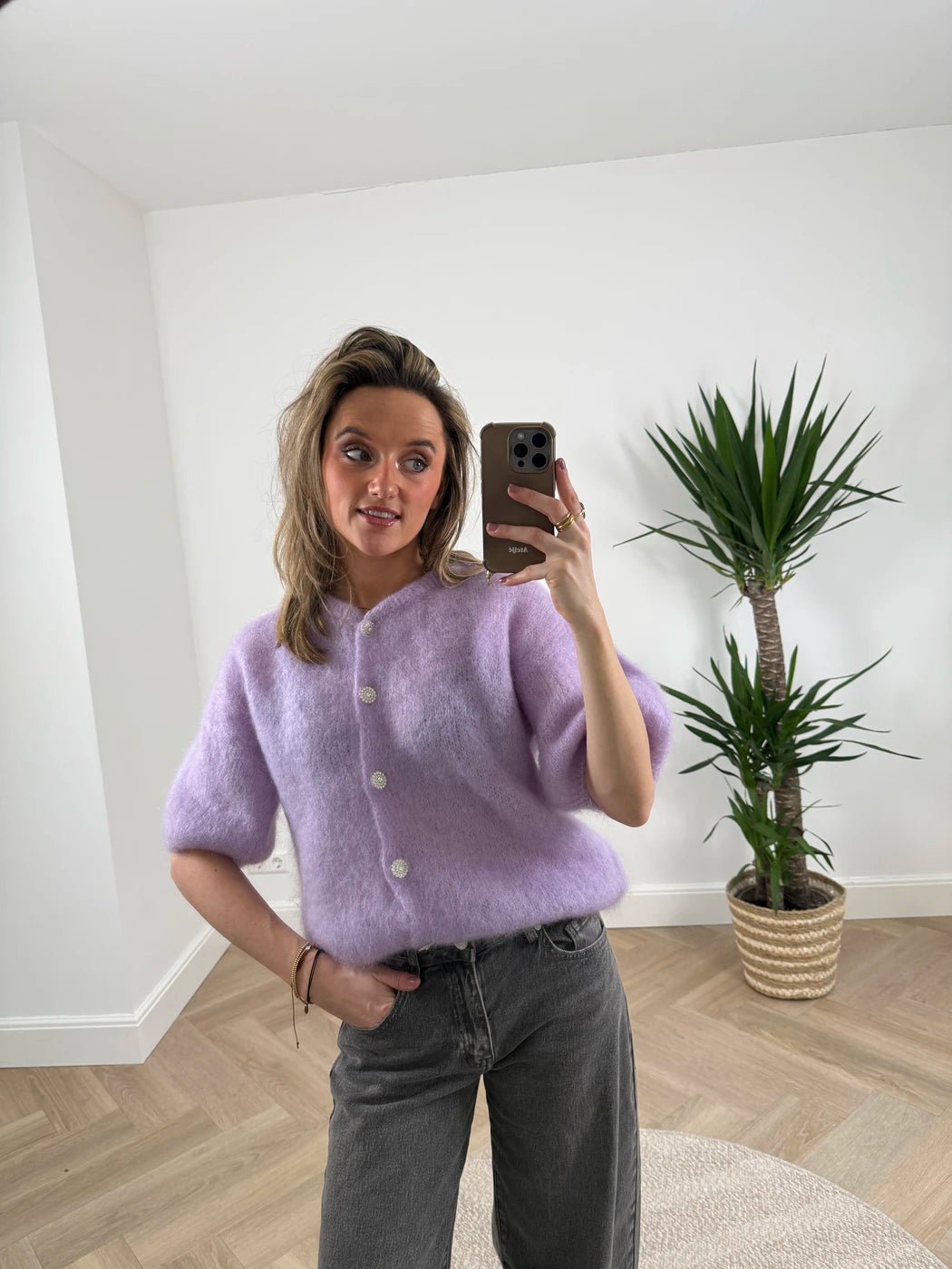 Suus vestje mohair lila - Project 35