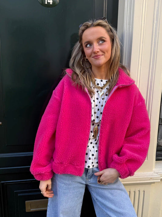 Teddy bomber 'amour' roze - Project 35