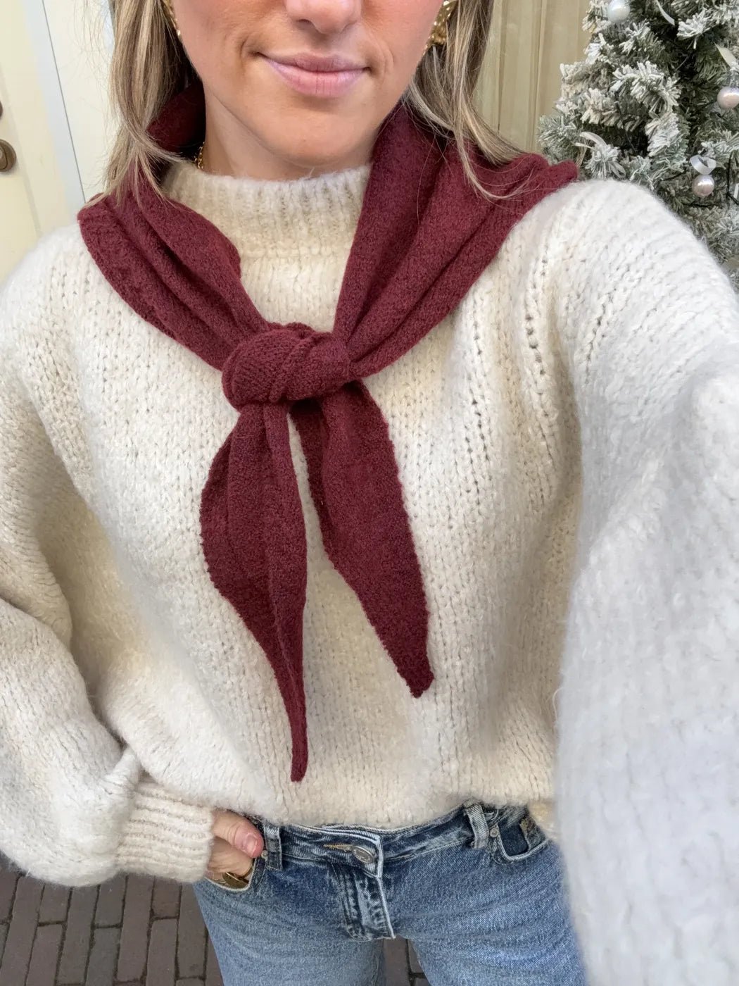 Triangle scarf small burgundy - Project 35