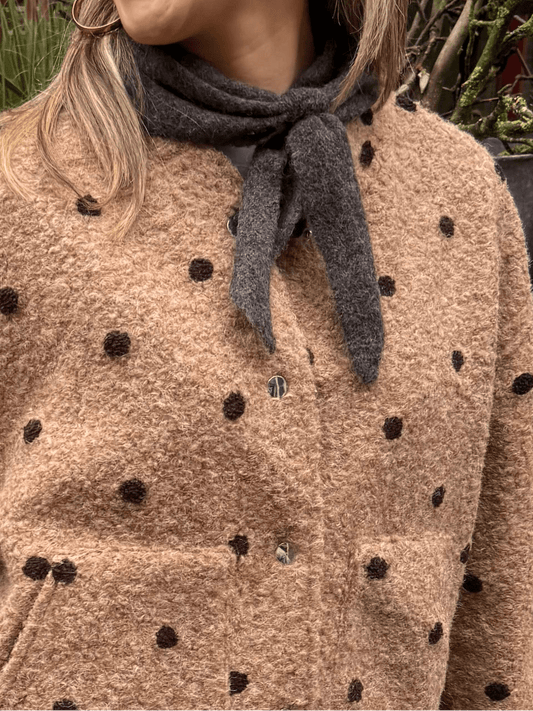 Triangle scarf small dark brown - Project 35