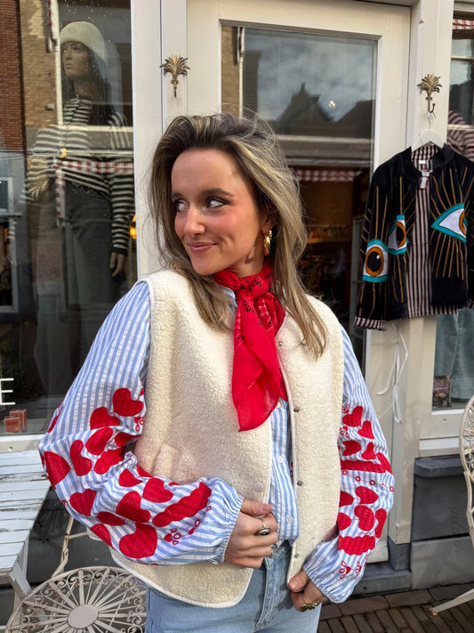 Vera teddy gilet wit - Project 35