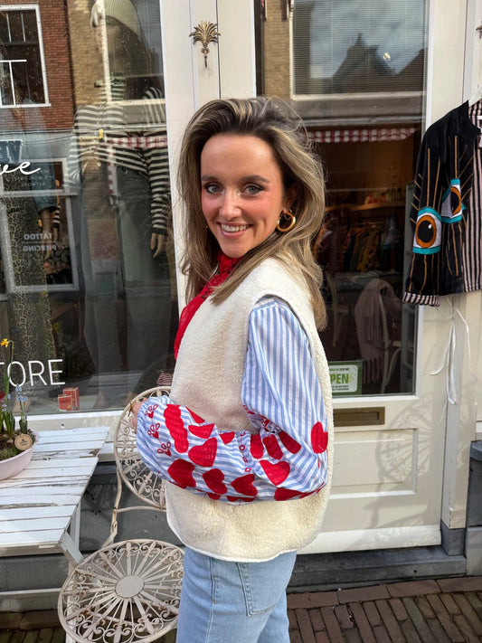 Vera teddy gilet wit - Project 35