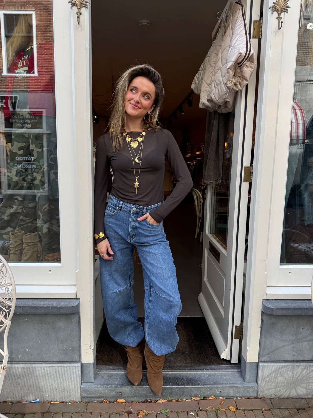 Vieve longsleeve cashmere donkerbruin - Project 35