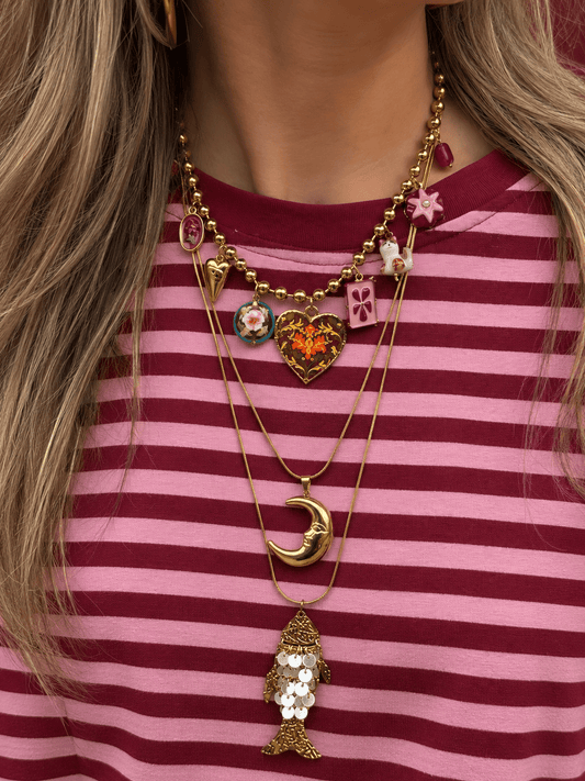 Vintage charm necklace gold - Project 35
