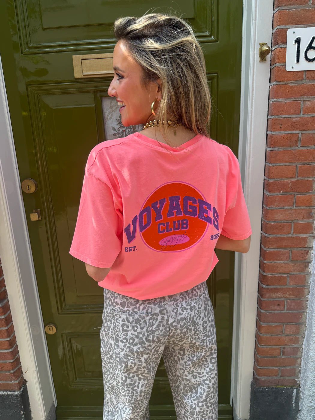 'Voyages' tee coral - Project 35
